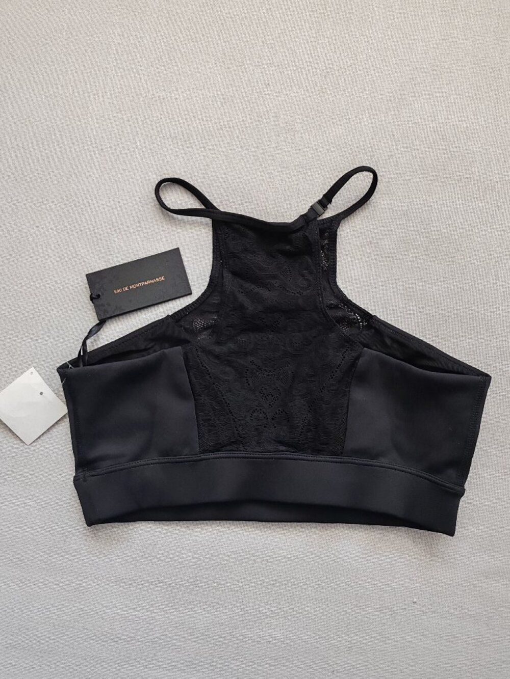Kiki de Montparnasse Athleisure Black Lace Bra Top R19-BR-011 Small NWT - Picture 2 of 12